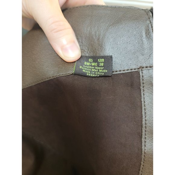 Slightly worn Sam Edelman's PENNY LEATHER RIDING BOOT, dark brown. Size 8W - Picture 6 of 6